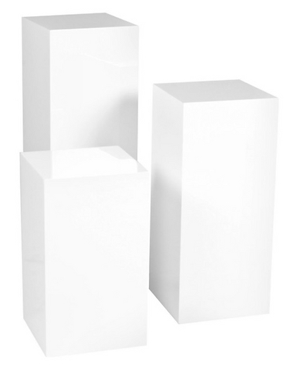 White acrylic pedestals